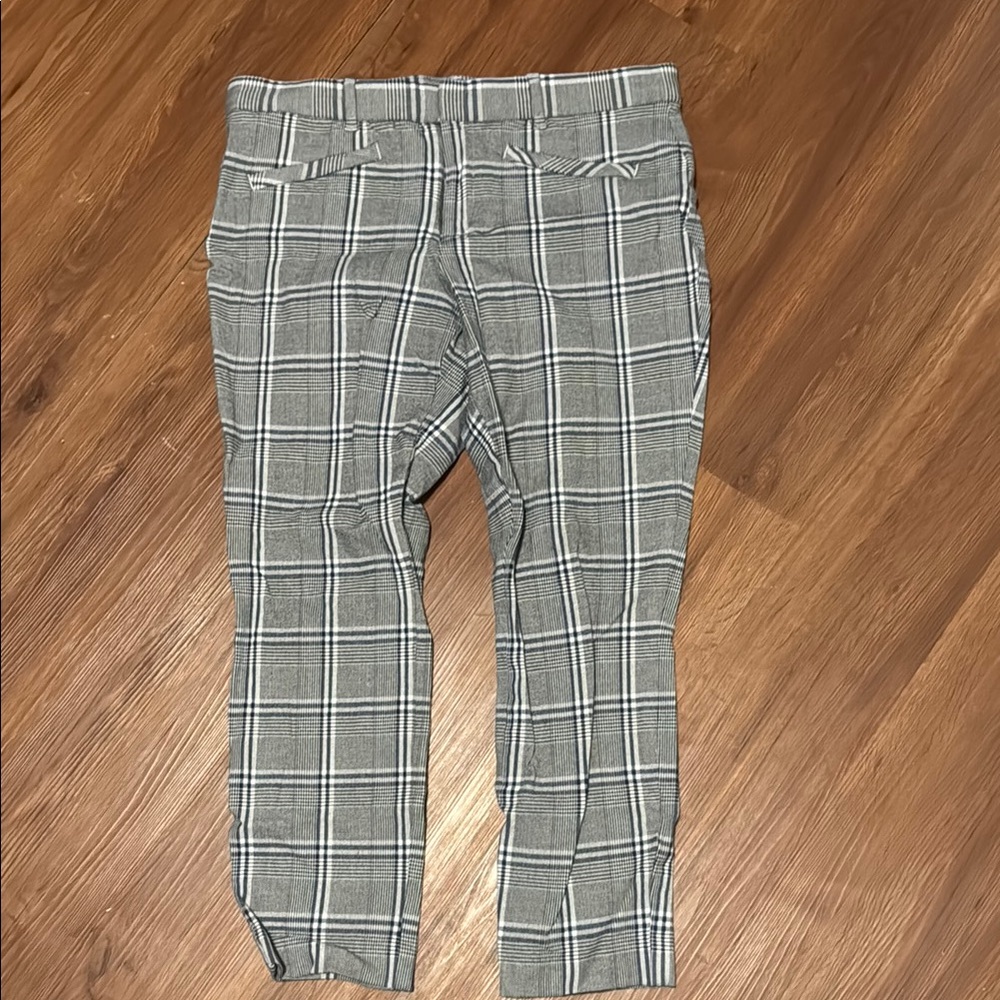 GAP Gray and Navy Plaid Pants